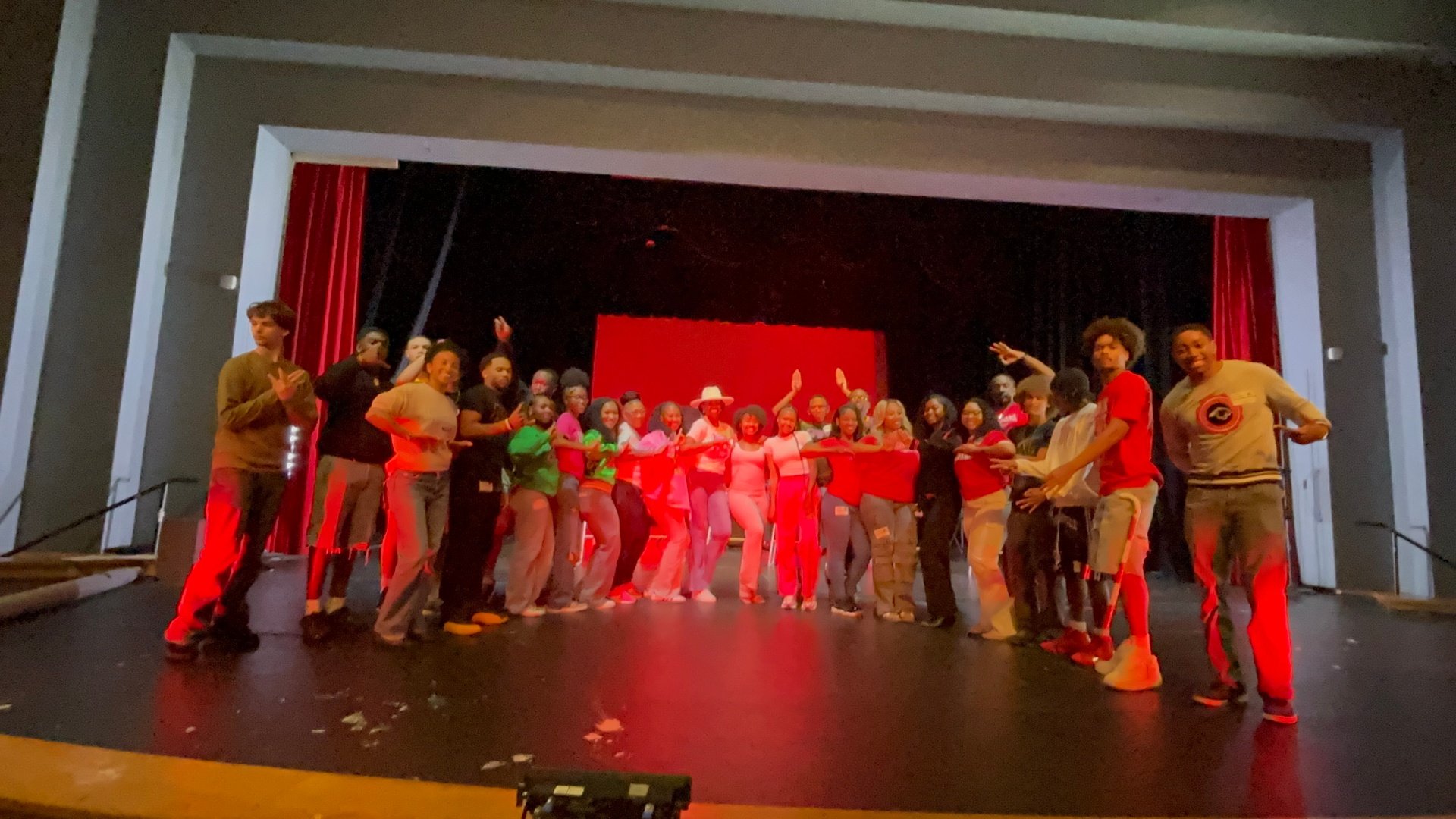 Group performance on stage